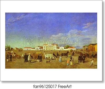 Free art print of Alexander Square in Poltava by Evgraf Krendovsky