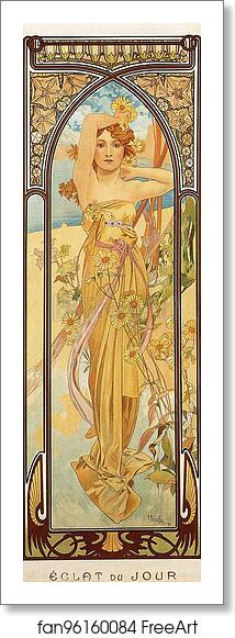 Free art print of Day Break by Alphonse Mucha