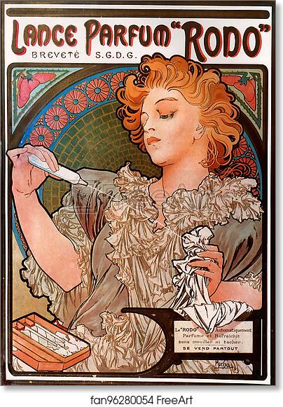 Free art print of Lance Parfum 'Rodo' by Alphonse Mucha