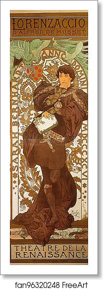 Free art print of Lorenzaccio by Alphonse Mucha