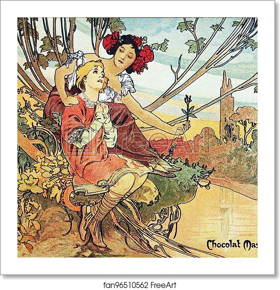 Free art print of Chocolat Masson Adolescence by Alphonse Mucha Free art print of Chocolat Masson Adolescence by Alphonse Mucha