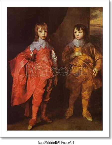 Free art print of George Villiers, 2nd Duke of Buckingham and His Brother Lord Francis Villiers by Sir Anthony Van Dyck
