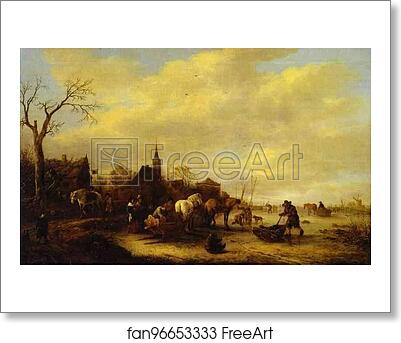 Free art print of A Winter Landscape by Isaack Van Ostade Free art print of A Winter Landscape by Isaack Van Ostade