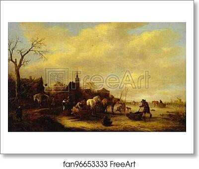 Free art print of A Winter Landscape by Isaack Van Ostade Free art print of A Winter Landscape by Isaack Van Ostade