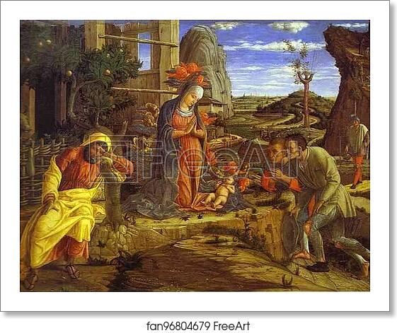 Free art print of The Adoration of the Shepherds by Andrea Mantegna