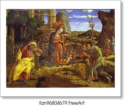Free art print of The Adoration of the Shepherds by Andrea Mantegna