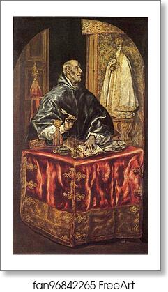 Free art print of St. Ildefonso by El Greco