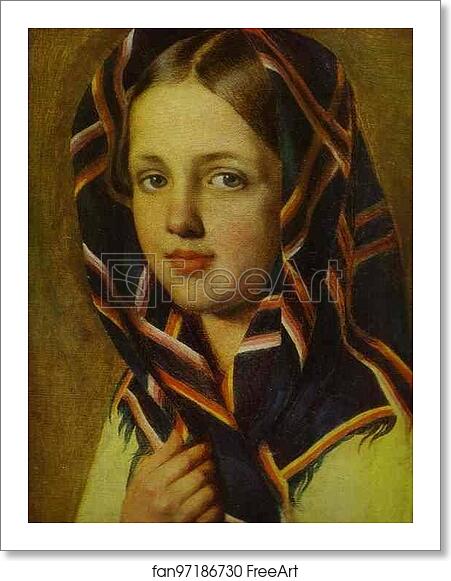 Free art print of Girl in a Kerchief by Alexey Venetsianov Free art print of Girl in a Kerchief by Alexey Venetsianov