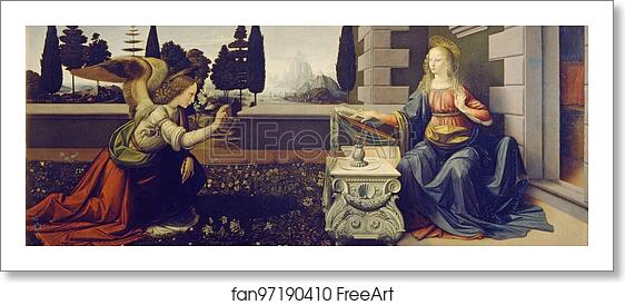 Free art print of The Annunciation by Leonardo Da Vinci Free art print of The Annunciation by Leonardo Da Vinci