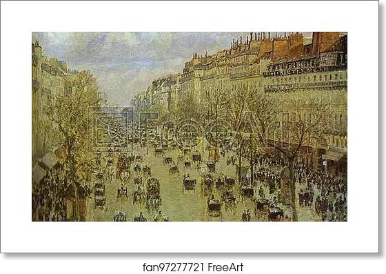 Free art print of Boulevard Montmartre on a Sunny Afternoon by Camille Pissarro Free art print of Boulevard Montmartre on a Sunny Afternoon by Camille Pissarro