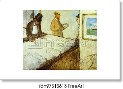 Free art print of Cotton Dealers in New Orleans by Edgar Degas