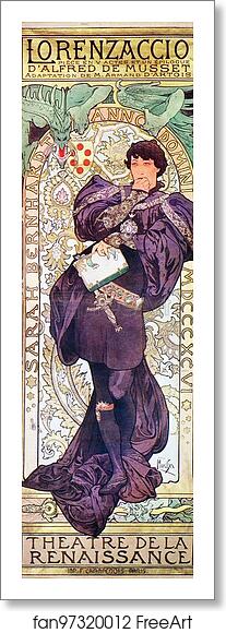 Free art print of Lorenzaccio by Alphonse Mucha