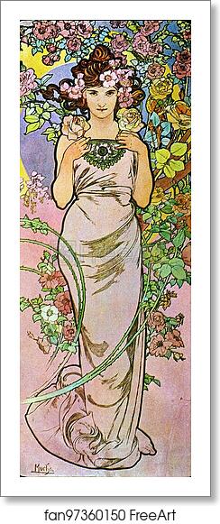 Free art print of Rose by Alphonse Mucha Free art print of Rose by Alphonse Mucha