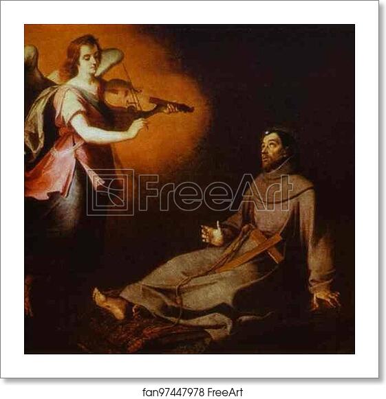 Free art print of Vision to St. Francis by Bartolomé Esteban Murillo