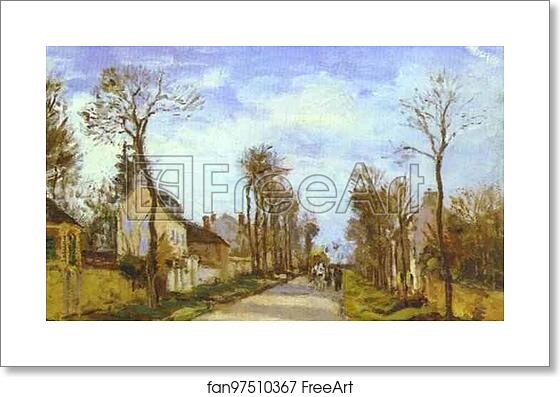 Free art print of La Route de Versailles a Louveciennes by Camille Pissarro Free art print of La Route de Versailles a Louveciennes by Camille Pissarro