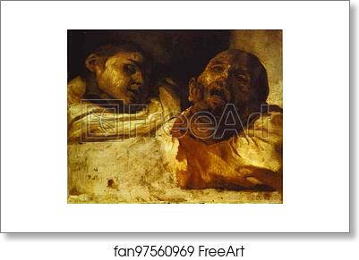 Free art print of Heads Severed by Jean Louis André Théodore Géricault