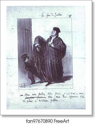 Free art print of It's true you have lost your case... but you should have gotten a lot of pleasure hearing me plead [your case]." From the Series Les Gens de justice by Honoré Daumier
