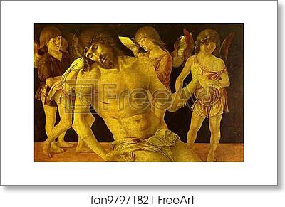 Free art print of Dead Christ Supported by Angels by Giovanni Bellini