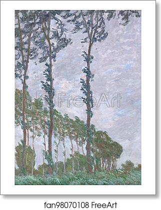 Free art print of Wind Effect, Series of The Poplars by Claude Monet Free art print of Wind Effect, Series of The Poplars by Claude Monet