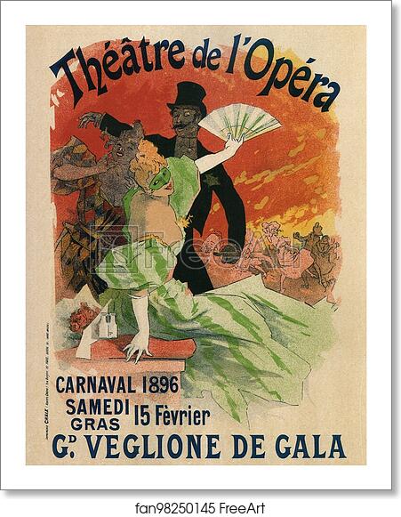 Free art print of Théâtre de l'Opéra Carnaval 1896 by Jules Chéret Free art print of Théâtre de l'Opéra Carnaval 1896 by Jules Chéret