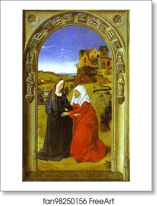 Free art print of The Visitation by Dieric Bouts The Elder