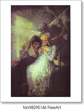 Free art print of Time of the Old Women by Francisco De Goya Y Lucientes