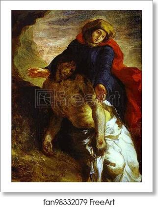 Free art print of Pieta by Eugène Delacroix