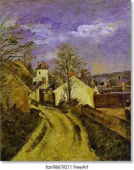 Free art print of Dr. Gachet's House at Auvers by Paul Cézanne