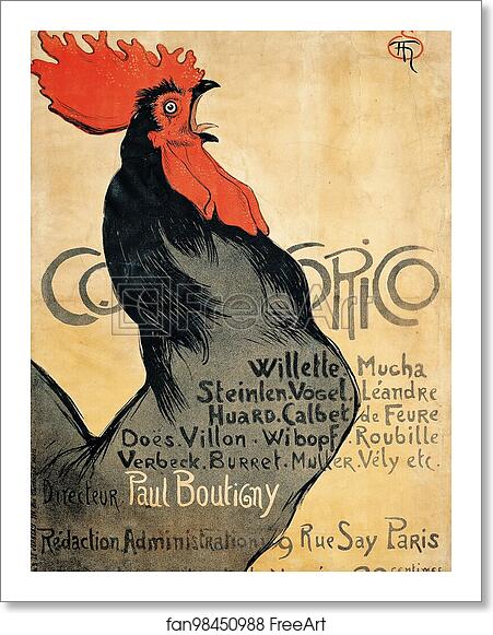 Free art print of Cocorico by Théophile Steinlen