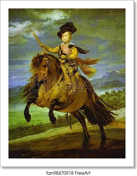 Free art print of Prince Baltasar Carlos on Horseback by Diego Velázquez