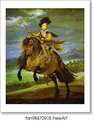 Free art print of Prince Baltasar Carlos on Horseback by Diego Velázquez