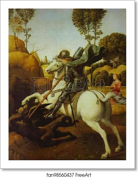 Free art print of St. George and the Dragon by Raphael Free art print of St. George and the Dragon by Raphael