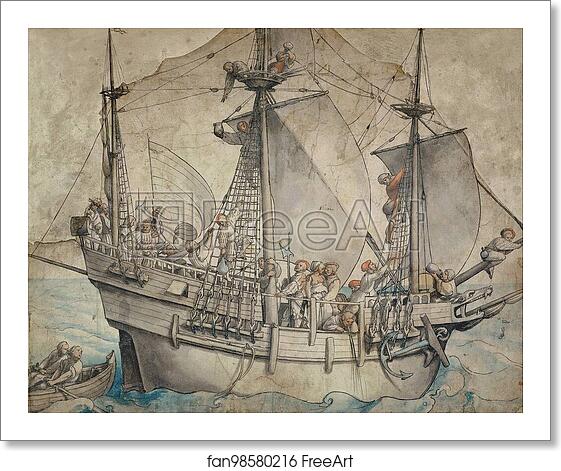 Free art print of Ship with Revelling Sailors by Hans Holbein The Younger Free art print of Ship with Revelling Sailors by Hans Holbein The Younger