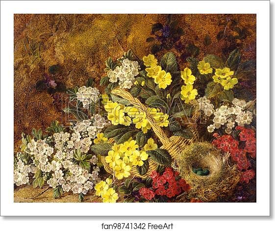 Free art print of Still Life of Flowers with Bird's Nest by George Clare Free art print of Still Life of Flowers with Bird's Nest by George Clare