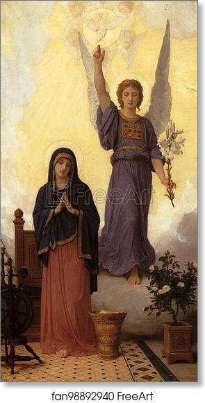 Free art print of The Annunciation by William-Adolphe Bouguereau