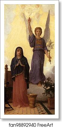 Free art print of The Annunciation by William-Adolphe Bouguereau