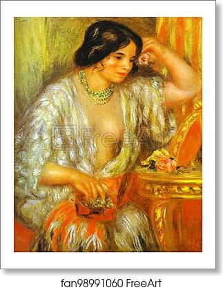Free art print of Gabrielle with Jewel Box by Pierre-Auguste Renoir