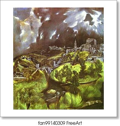 Free art print of View of Toledo by El Greco
