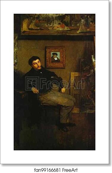 Free art print of Portrait of the Artist James Tissot by Edgar Degas