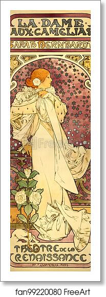Free art print of La Dame Aux Camelias by Alphonse Mucha Free art print of La Dame Aux Camelias by Alphonse Mucha