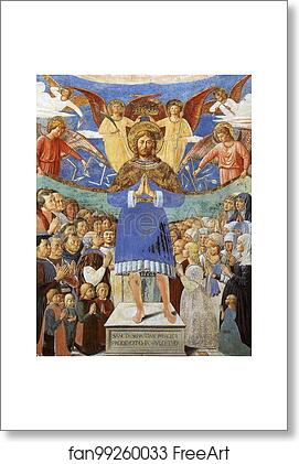 Free art print of St. Sebastian Intercessor. Detail by Benozzo Gozzoli