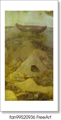 Free art print of Noah's Ark on Mount Ararat by Hieronymus Bosch