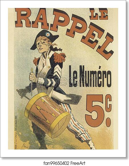 Free art print of Le journal "Le Rappel". by Jules Chéret Free art print of Le journal "Le Rappel". by Jules Chéret