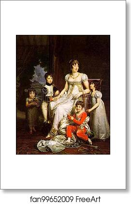 Free art print of Caroline Murat and Her Children by Baron François-Pascal-Simon Gérard