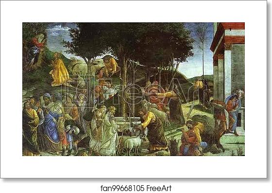 Free art print of Scenes from the Life of Moses by Alessandro Botticelli