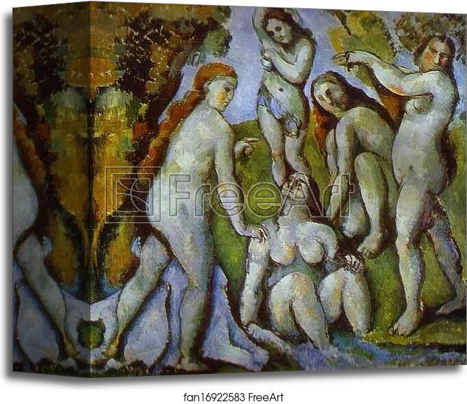 Canvas print of Five Bathers by Paul Cézanne